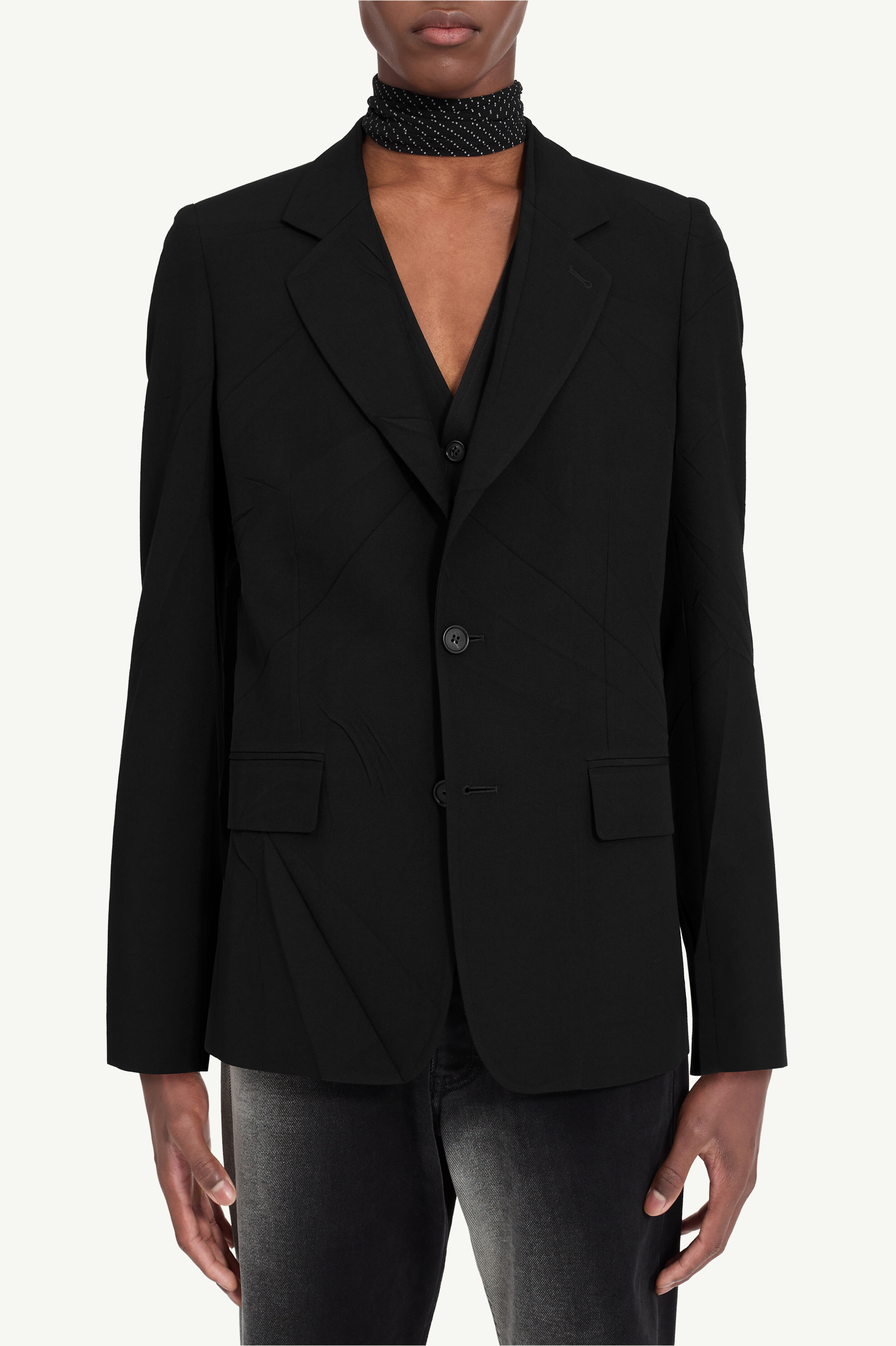 Veste de costume en laine mélangée pour homme | MM6