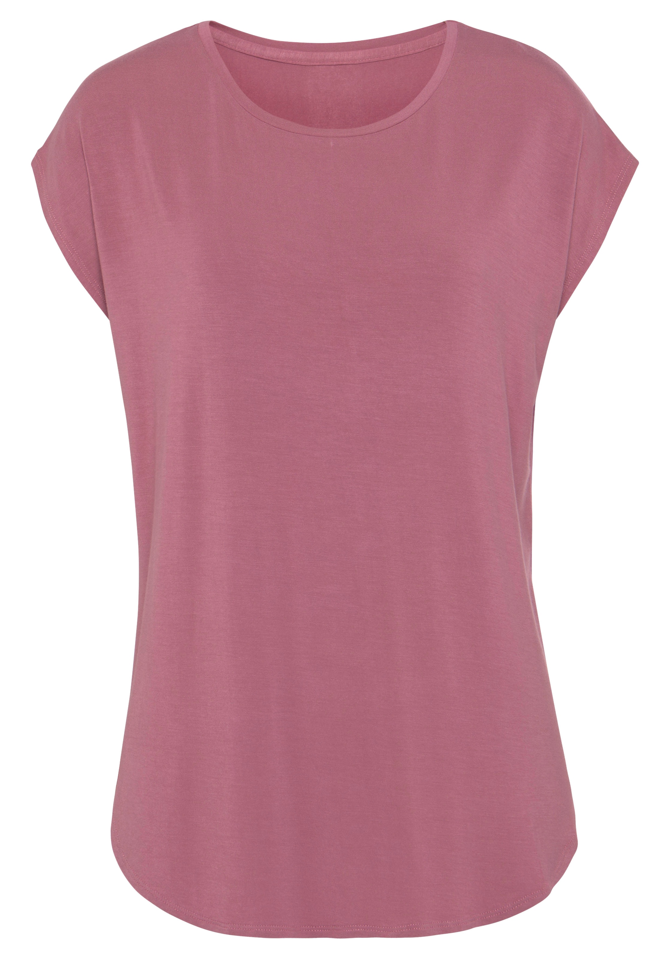 LASCANA Longshirt »mit stark gerundetem Saum«, aus weichem Viskose-Stretch