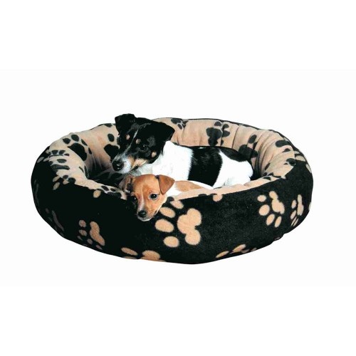 Cama redonda para cães Trixie Sammy com estampa preta e bege