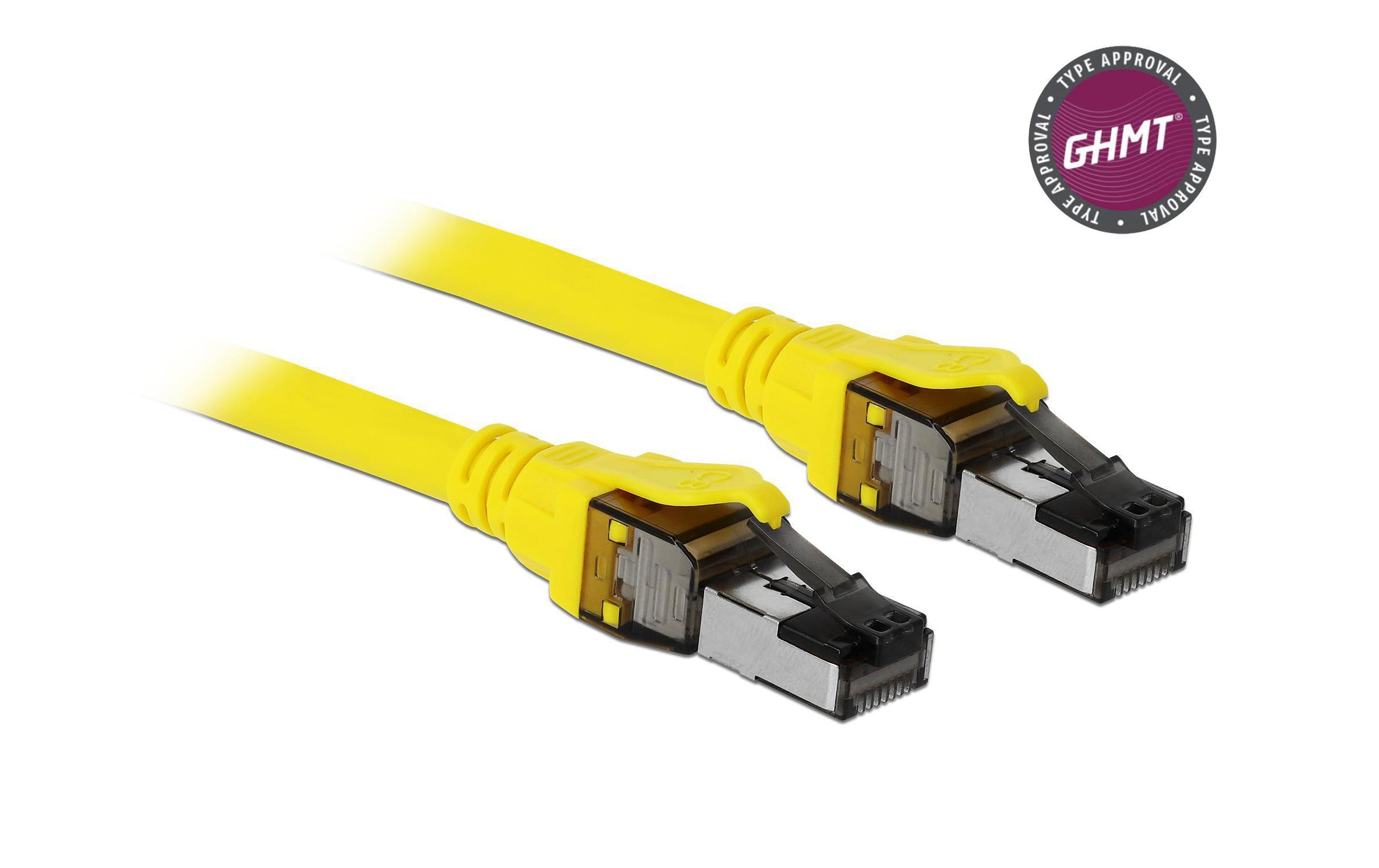 Patchkabel RJ-45 - RJ-45, Cat 8.1, S/FTP, 2 m, GelbDelock Kabel RJ45 Cat.8.1 S/FTP 2 m, Gelb