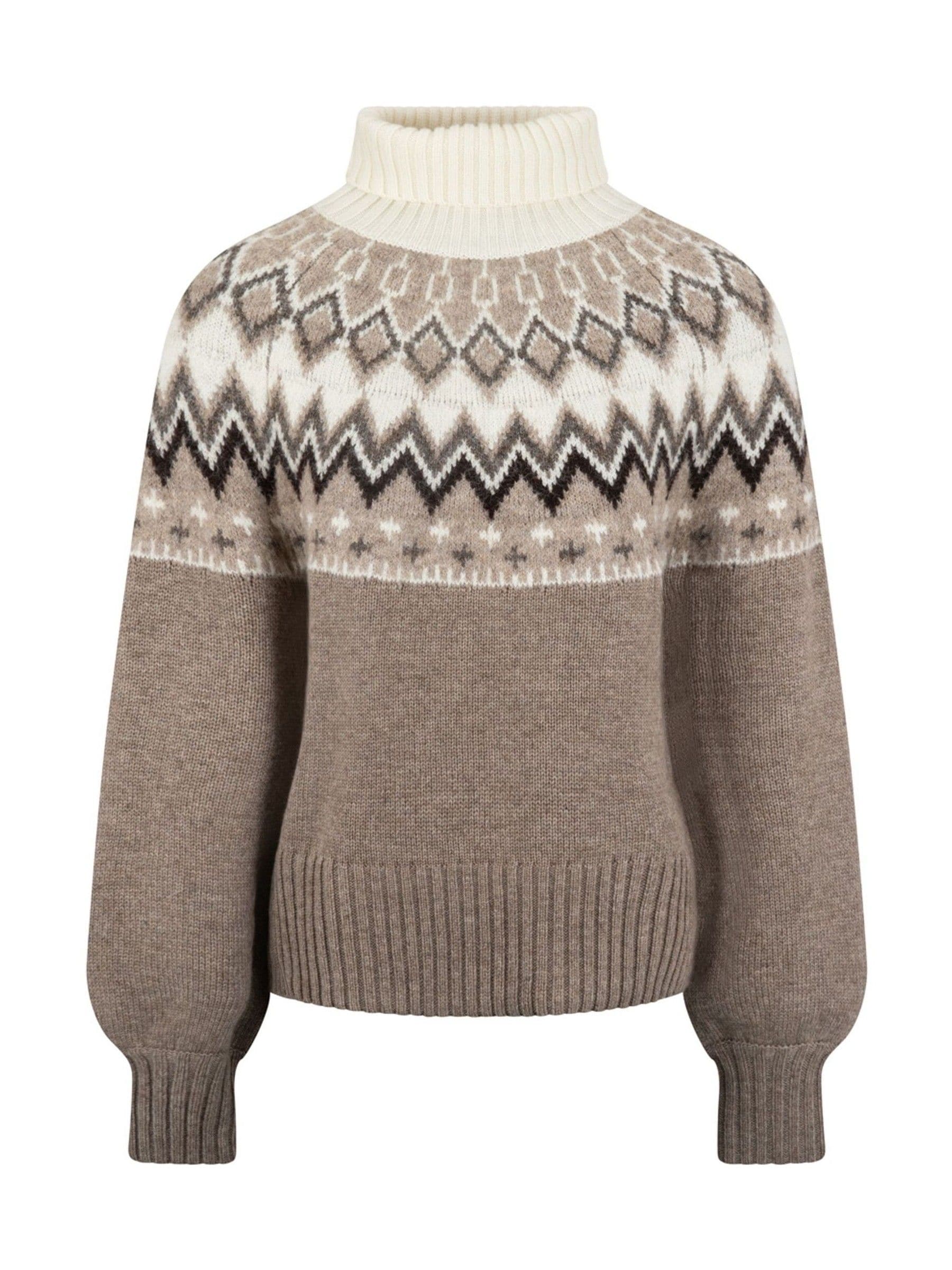 Natuurlijk - The Little Tailor gebreide kersttrui met ruitvormig fairisle-patroon