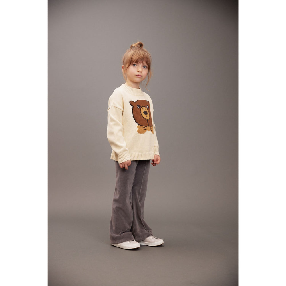 Køb Mini Rodini Off-white Bjørn Intarsia Strik Sweater