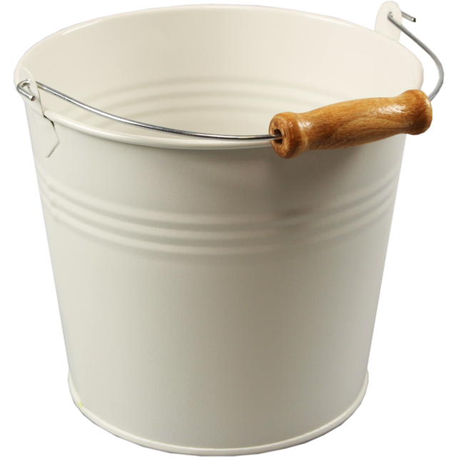 Emmer, Zink, 14cm, ∅16cm, 2.31l, wit