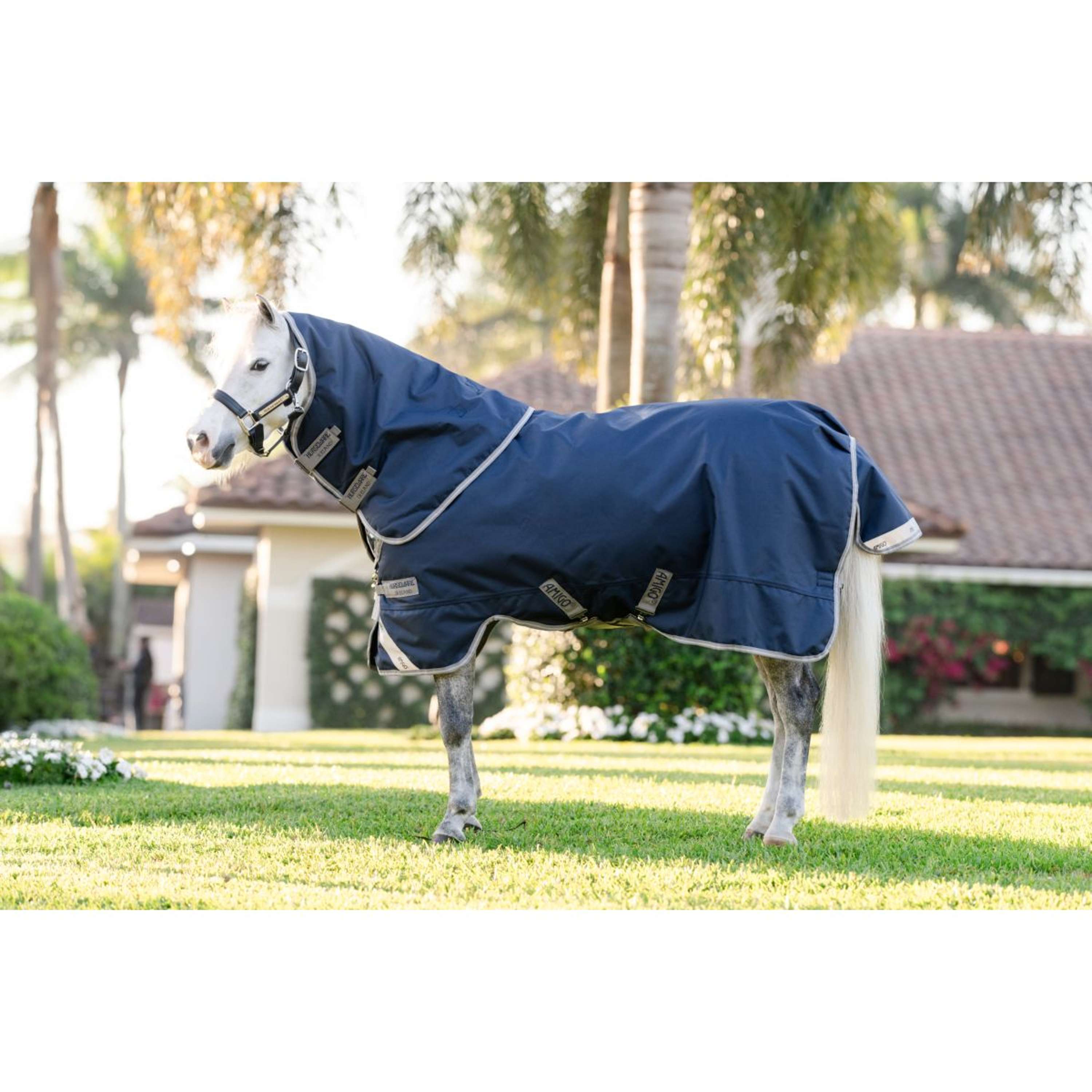 Amigo Turnout 1200D Plus Pony 0g Navy/Titanium Grey/Silver