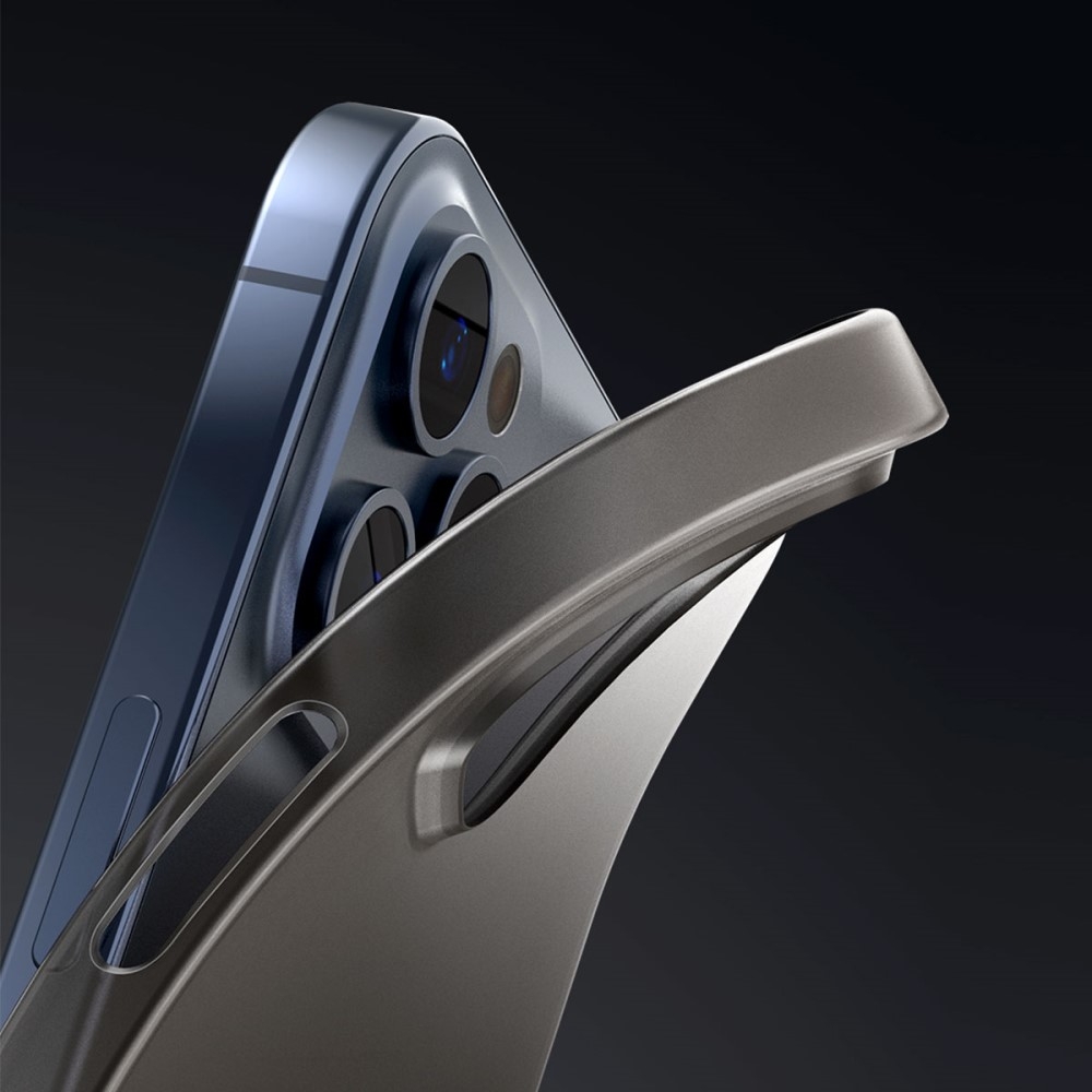 iPhone 12 / iPhone 12 Pro Kunststoff Hülle Case Wing Series Ultra Thin 0.45 mm - Schwarz / Transparent (Matt)