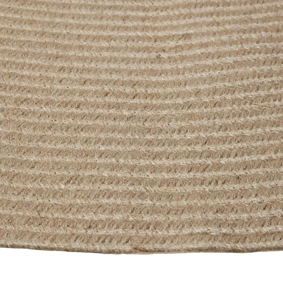 tectake® Geweven vloerkleed Vibe van jute- en kunststofvezels Ø 160 cm