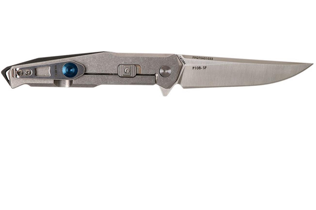 Ruike P108-SF Blue zakmes, Stonewashed frame