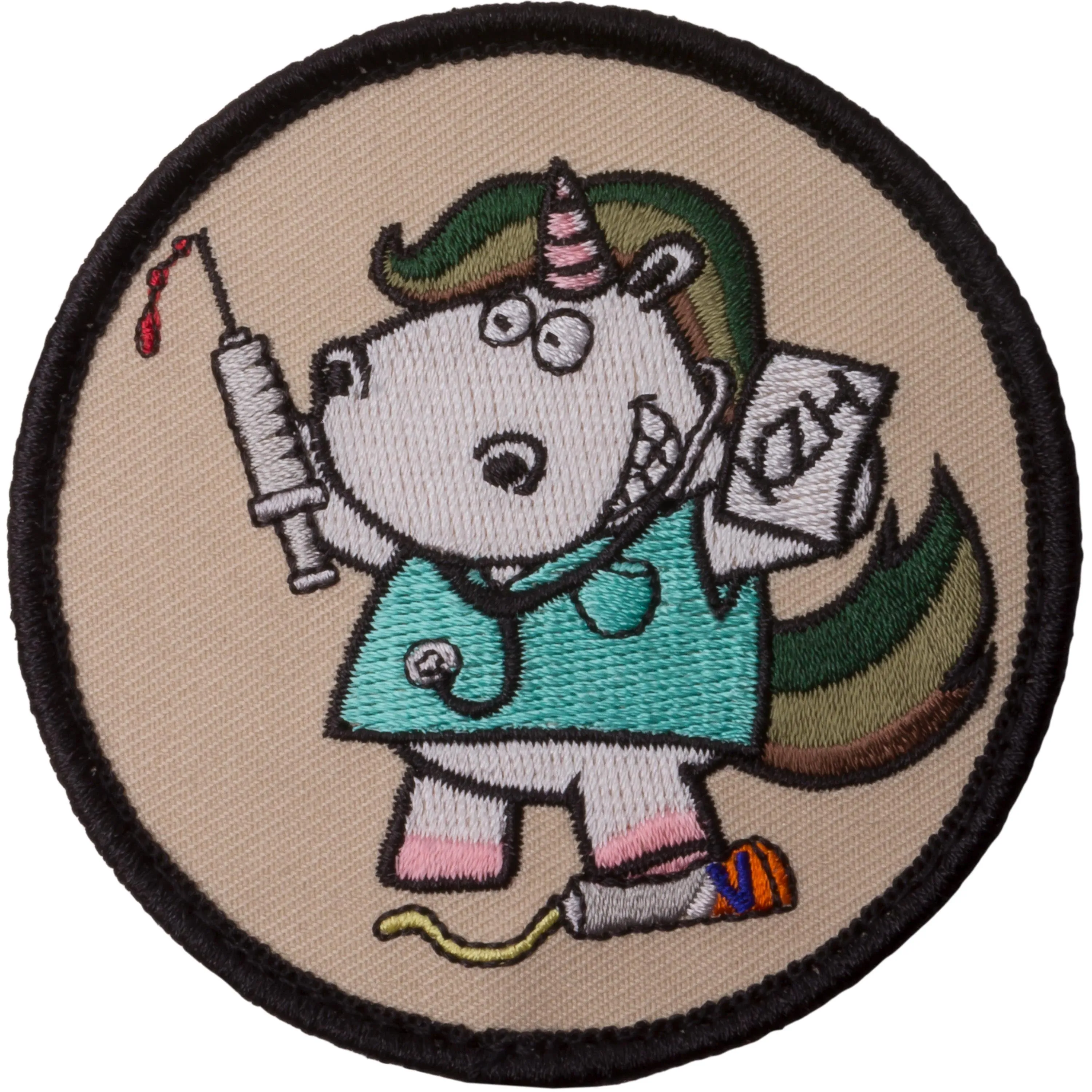 Café Viereck -  Patch Sanitäter Einhorn