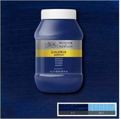 Winsor & Newton - Galeria Akrylmaling - Winsor Blue 1000 ML