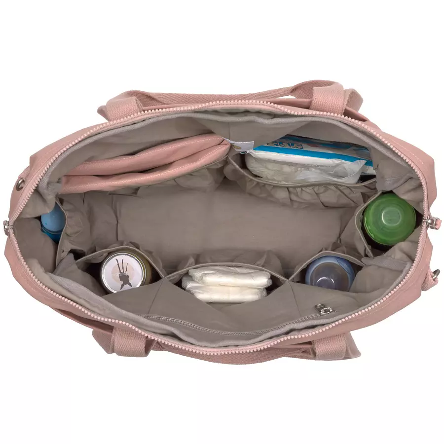 LÄSSIG Wickeltasche Green Label Cotton Essential Bag rosa