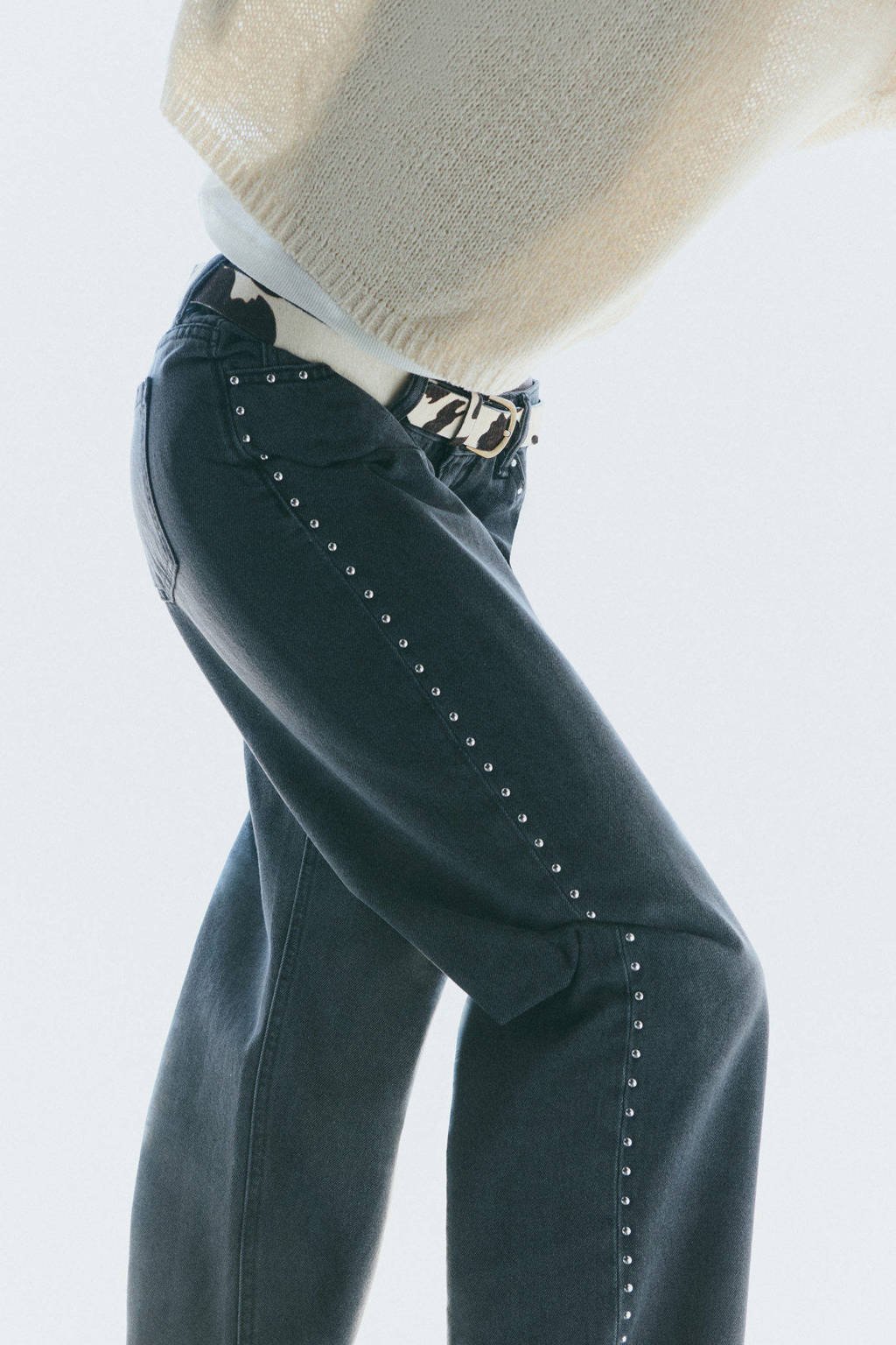MANGO TEEN straight leg jeans grey denim