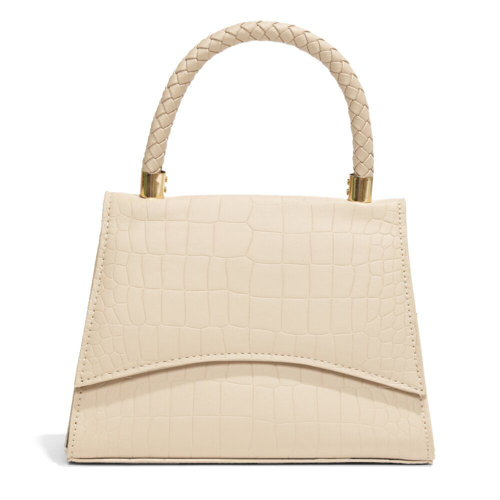 Sac à main simili effet croco avec bandoulière amovible 21x8xH15cm - 3 modèles
