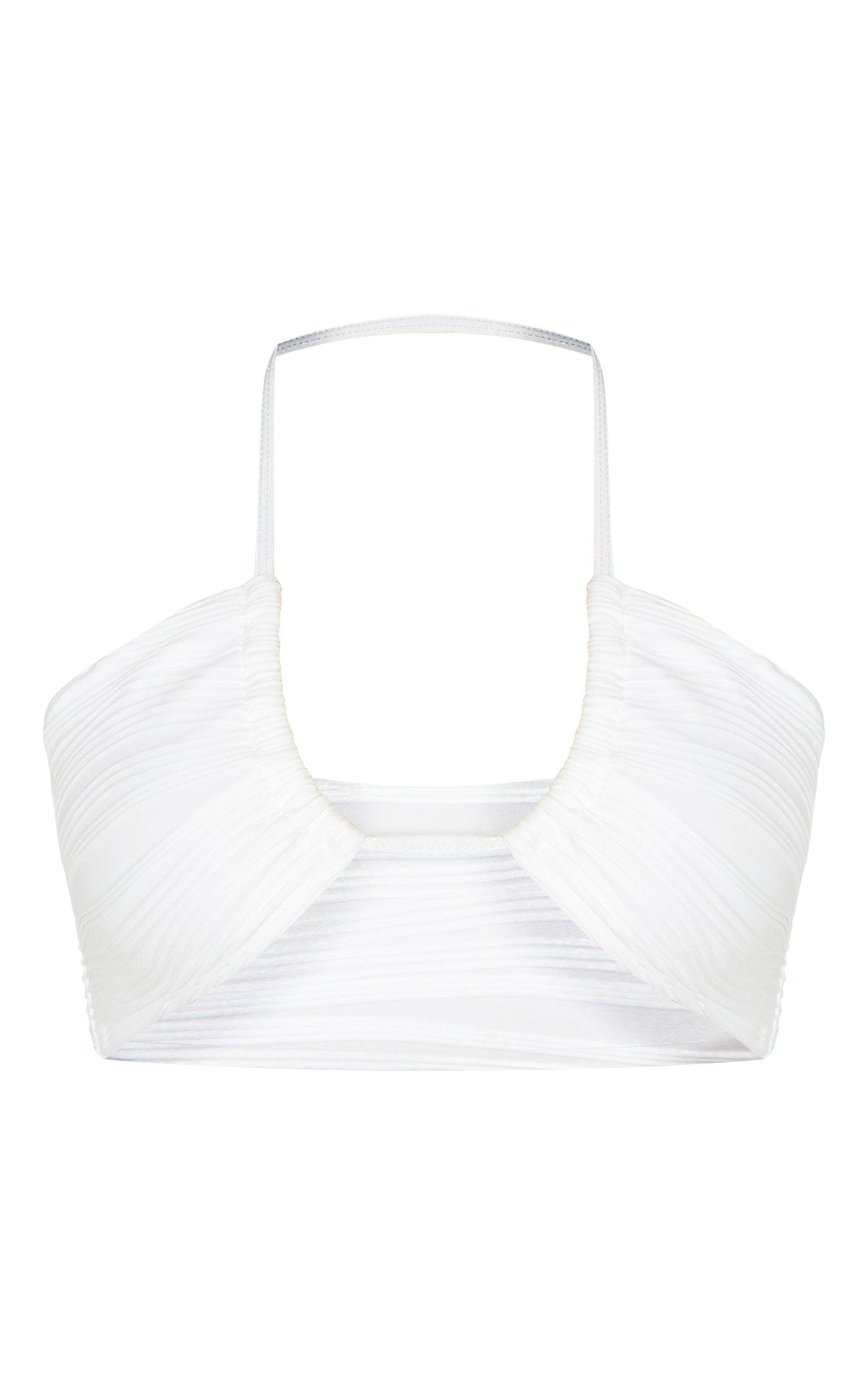 Haut De Bikini Texturé À Col Licou