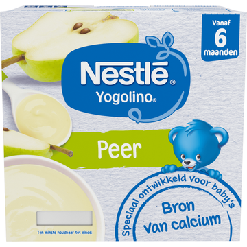 Nestlé Yogolino® Peer 6+ maanden baby toetje 4 x 100 g