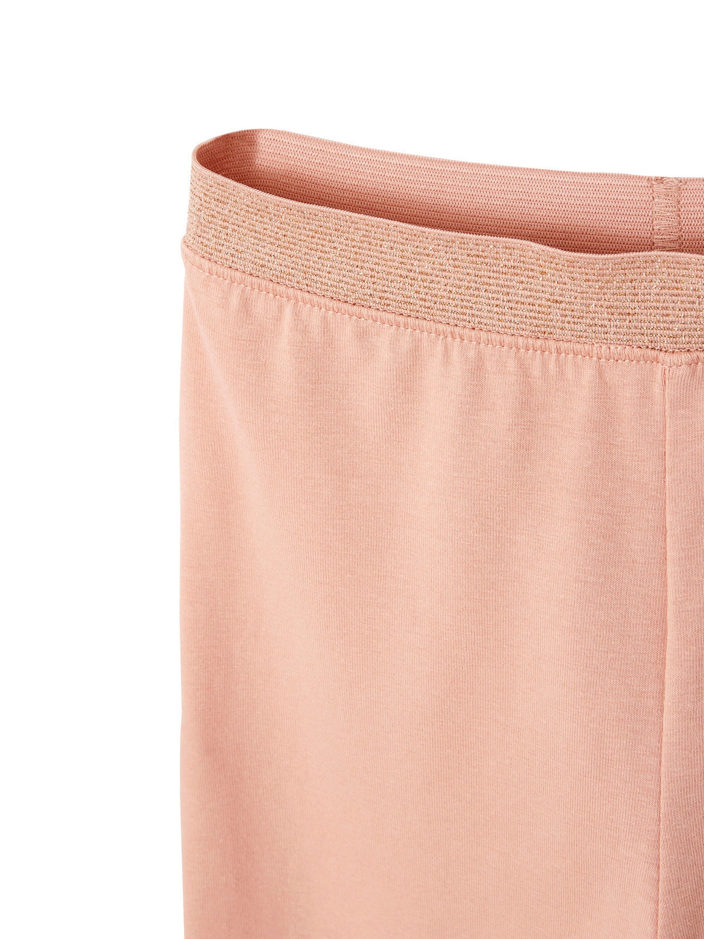 Vertbaudet Mädchen Leggings, Bund in Metallic-Optik BASIC rosa