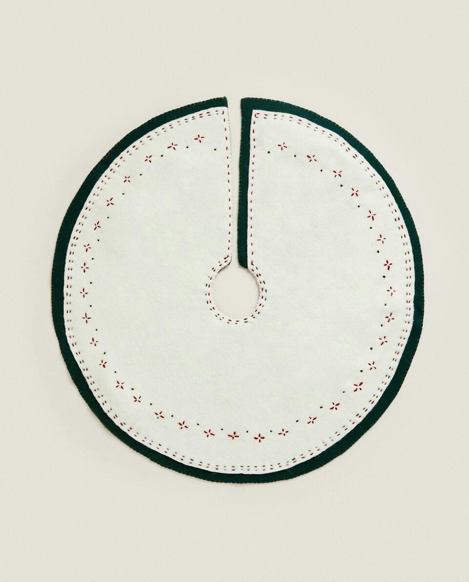 SUPORTE DE FELTRO PARA ÁRVORE DE NATAL - DECORAÇÃO DE NATAL