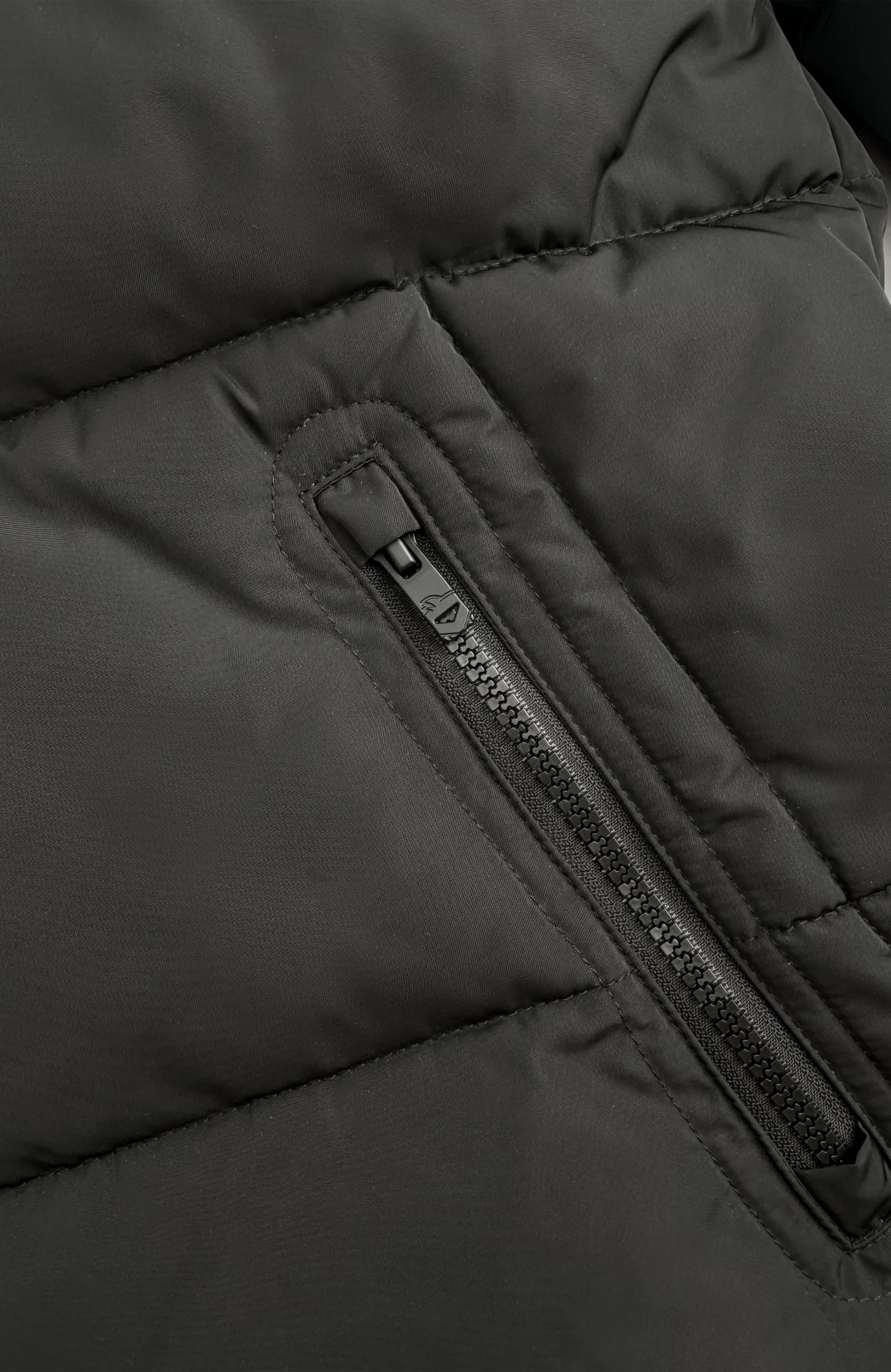 Black Bananas Block Puffer Jas Heren Zwart