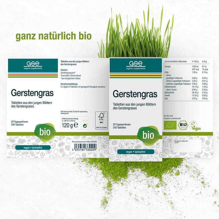 Gerstengras 500 mg Bio Tabletten, 240 St