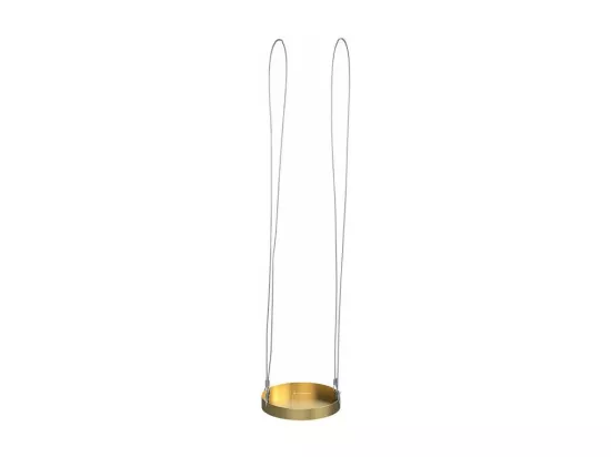 Support à plantes rond à suspendre doré Diamètre de 14 cm