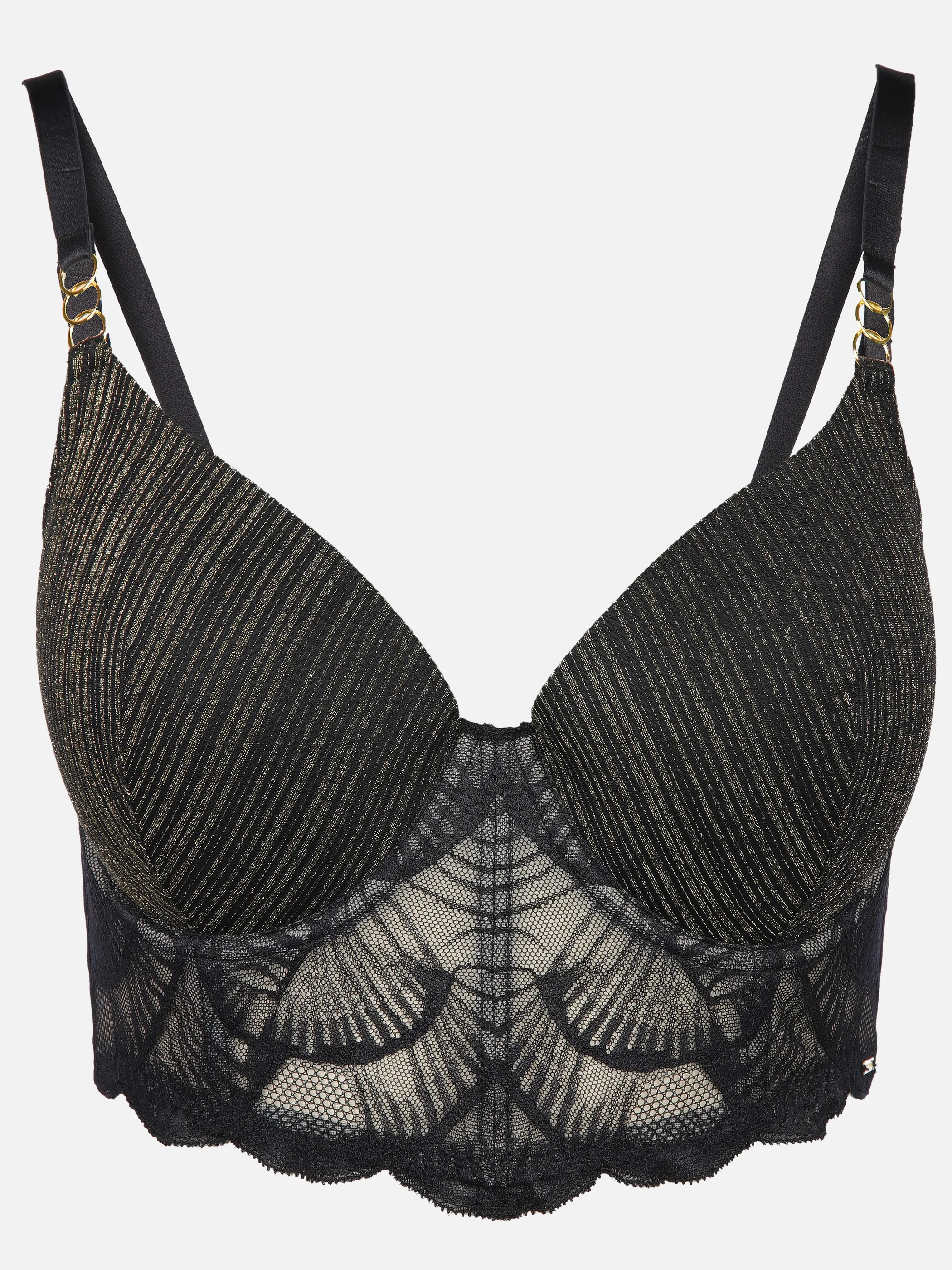 Damen BH mit Spitze und Goldeffekt