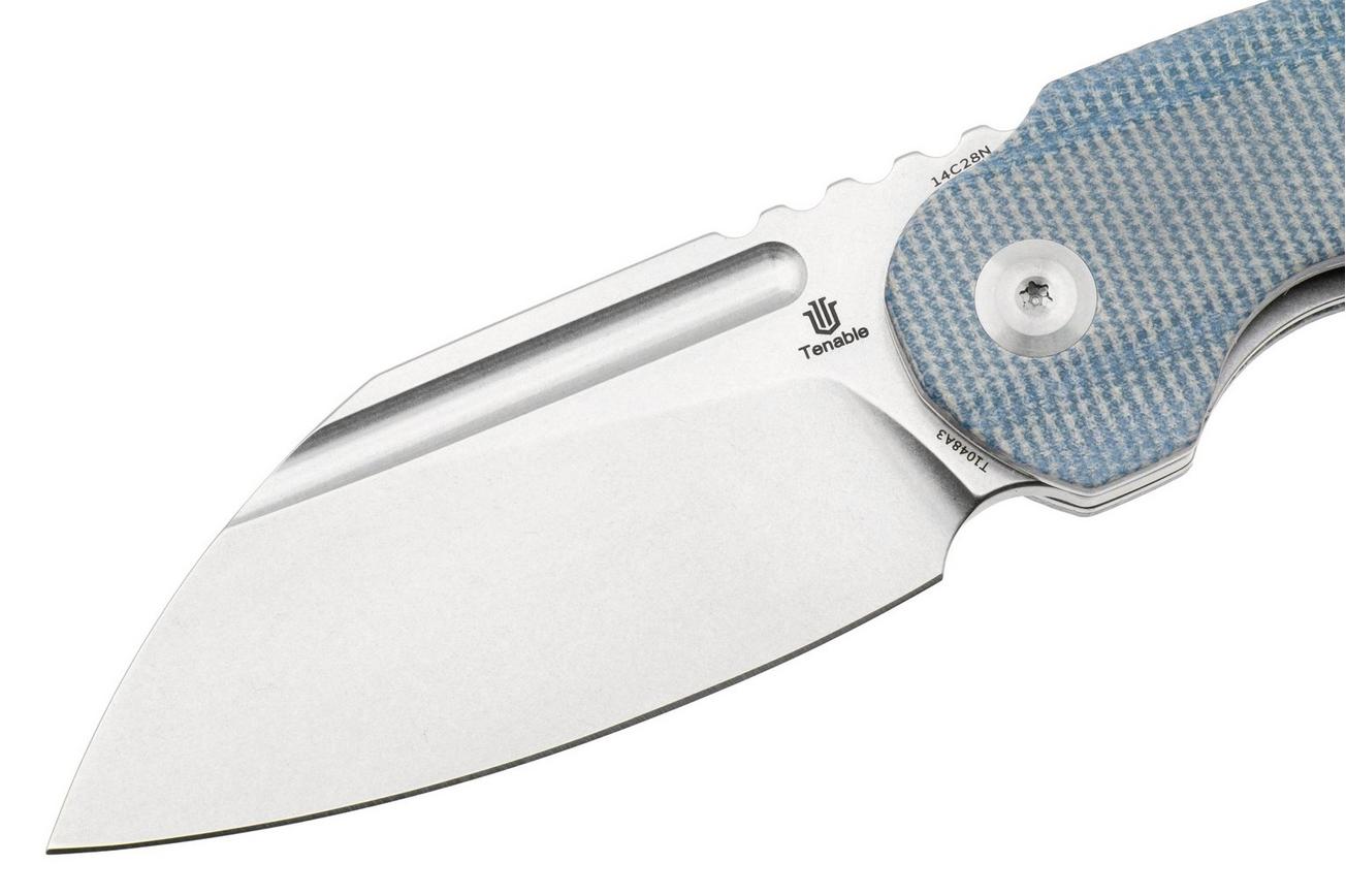 Tenable Knives Rafe L T1048A3 Stonewashed 14C28N, Blue Micarta, zakmes, 4T5 design