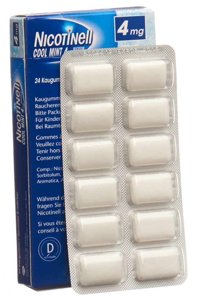 NICOTINELL Gum Kaupast 4 mg cool mint Blist 24 Stk