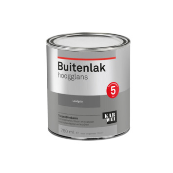 Karwei buitenlak hoogglans loodgrijs 750 ml