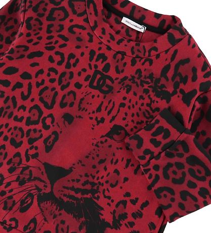 Dolce & Gabbana Sweatshirt - Animalier - Rød Leo