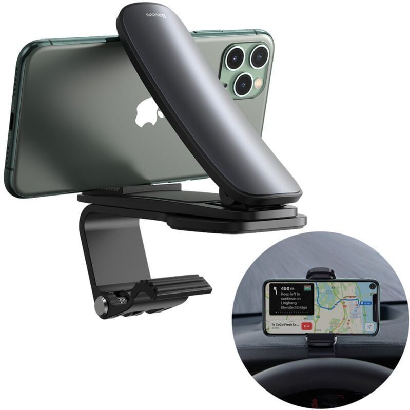 Baseus Big Mouth Smartphone Houder Auto Dashboard Zwart