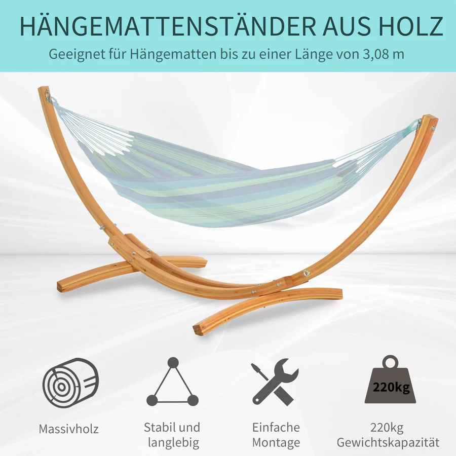 Outsunny Hängemattengestell für Hängematte natur