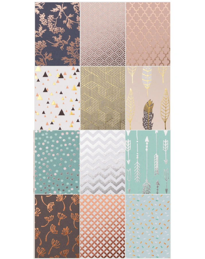 Designpapierblock HOTFOIL 12 Blatt in bunt