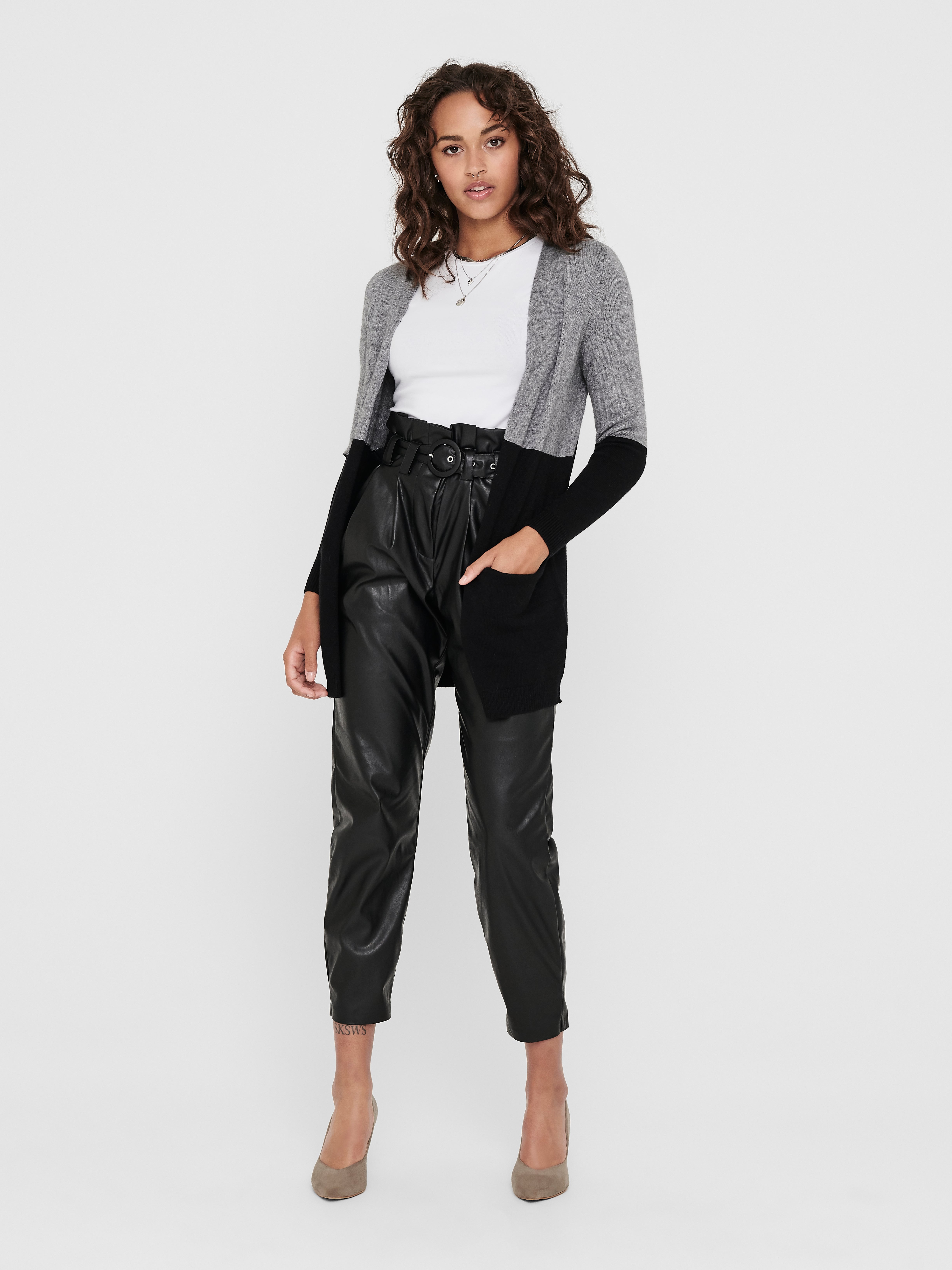 ONLQUEEN Strickjacke Medium Grey Melange