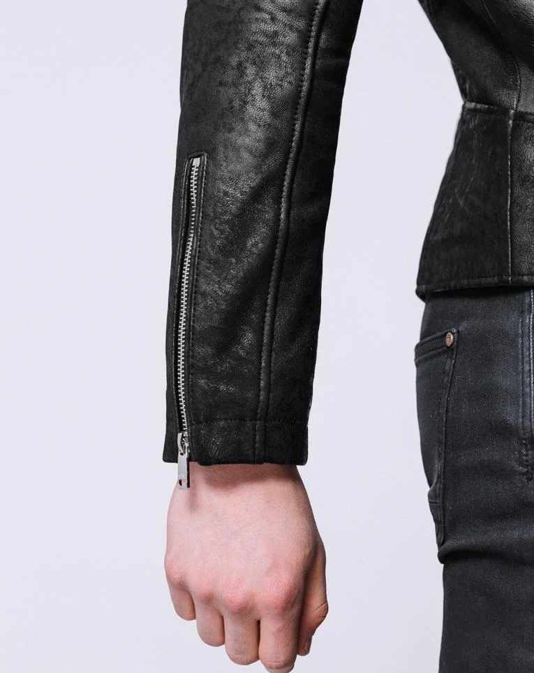 Perfecto en daim noir 