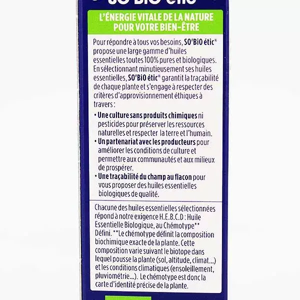 Óleo Essencial de Melaleuca Orgânico So'Bio Étic Aroma 15ml