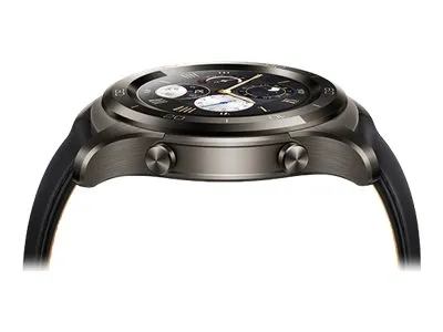 [OUTLET] - Huawei Watch 2 Classic - 45 mm - titaniumgrå - smart ur med rem - læder - håndledsstørrelse: 140-210 mm - display 1.2