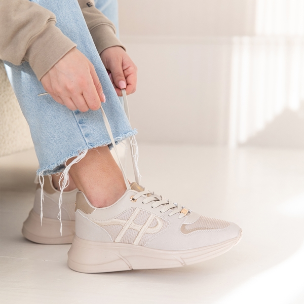 Hush Puppies dames sneakers beige