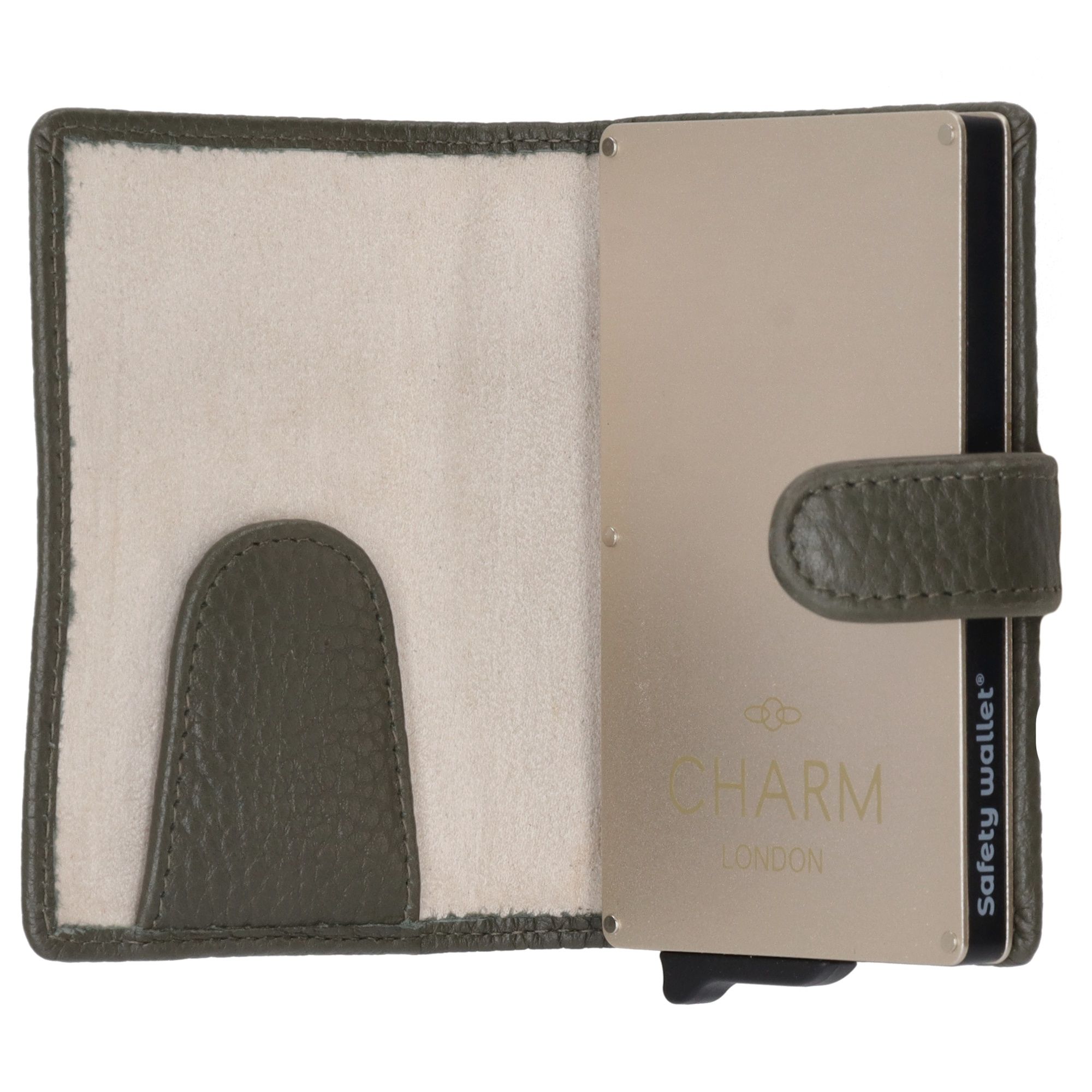 Charm London Union Square Creditcard Etui Donkergroen