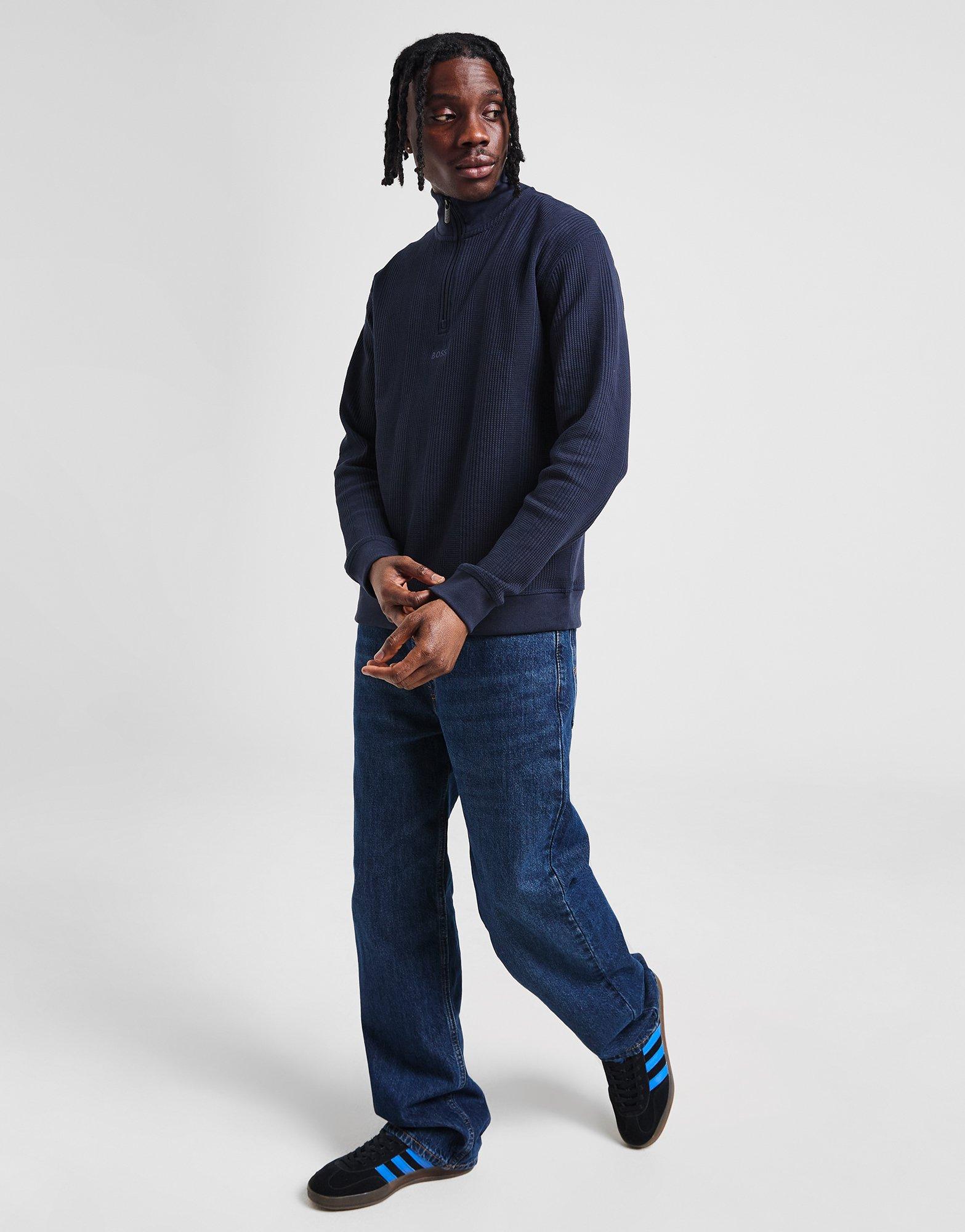 BOSS Haut 1/4 Zip Structure