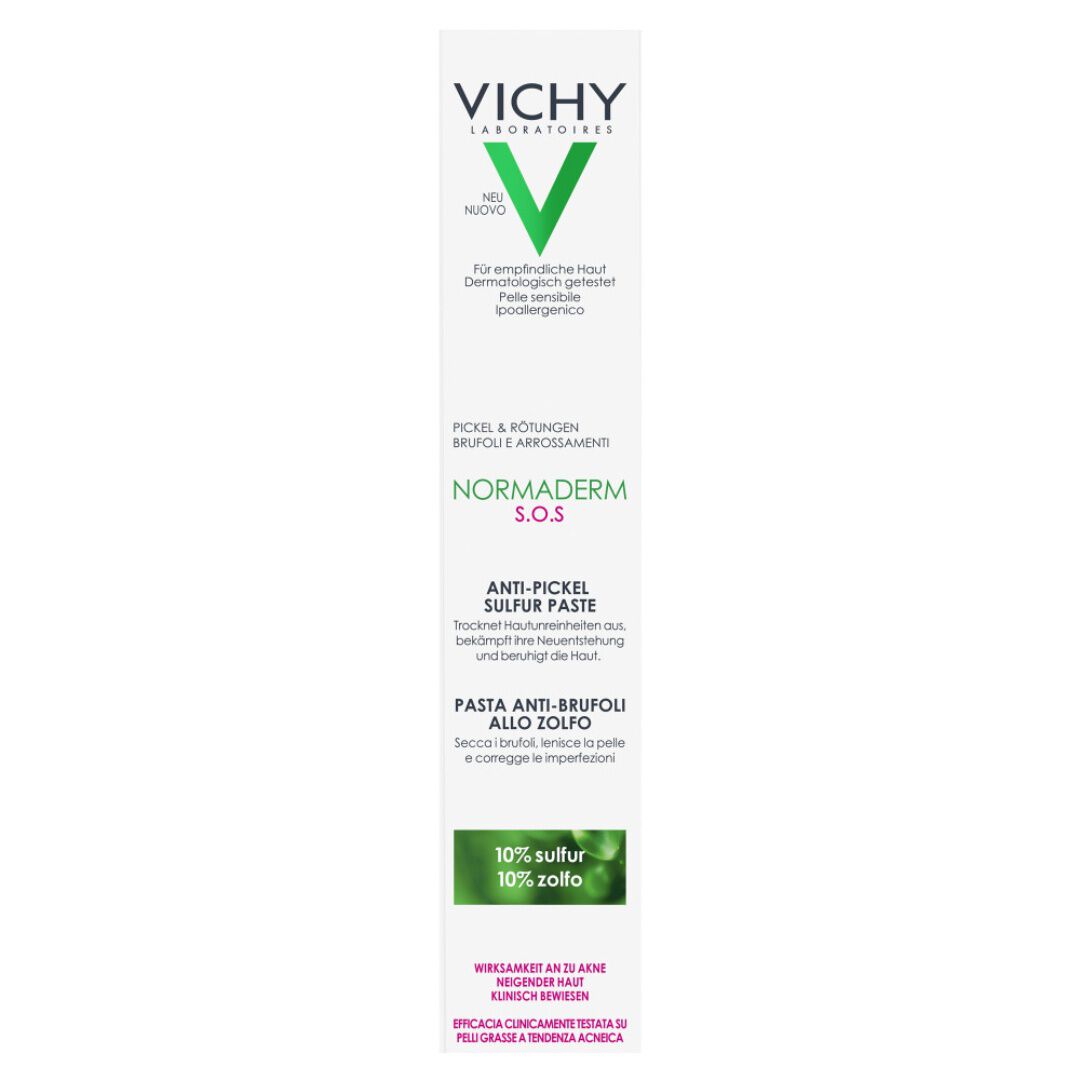 VICHY  Normaderm Pasta de Enxofre Cuidado Localizado SOS - 20ml