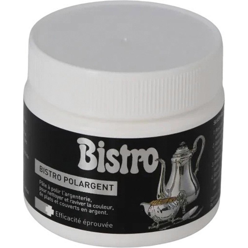 Pâte à polir l'argent Polargent Bistro - Pot de 150 ml