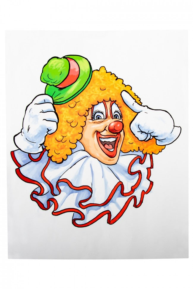 Raamsticker Clowngroene Hoed 40cm