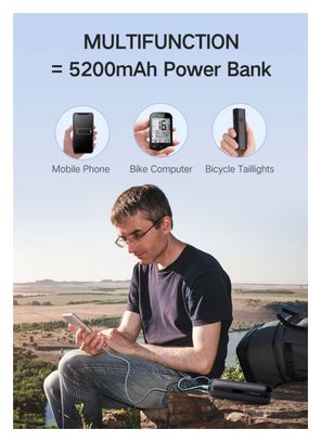 Pompe électrique - Mini compresseur - CYCPLUS A2 PRO : gonflage rapide pour toutes les valves  incluant une Batterie externe