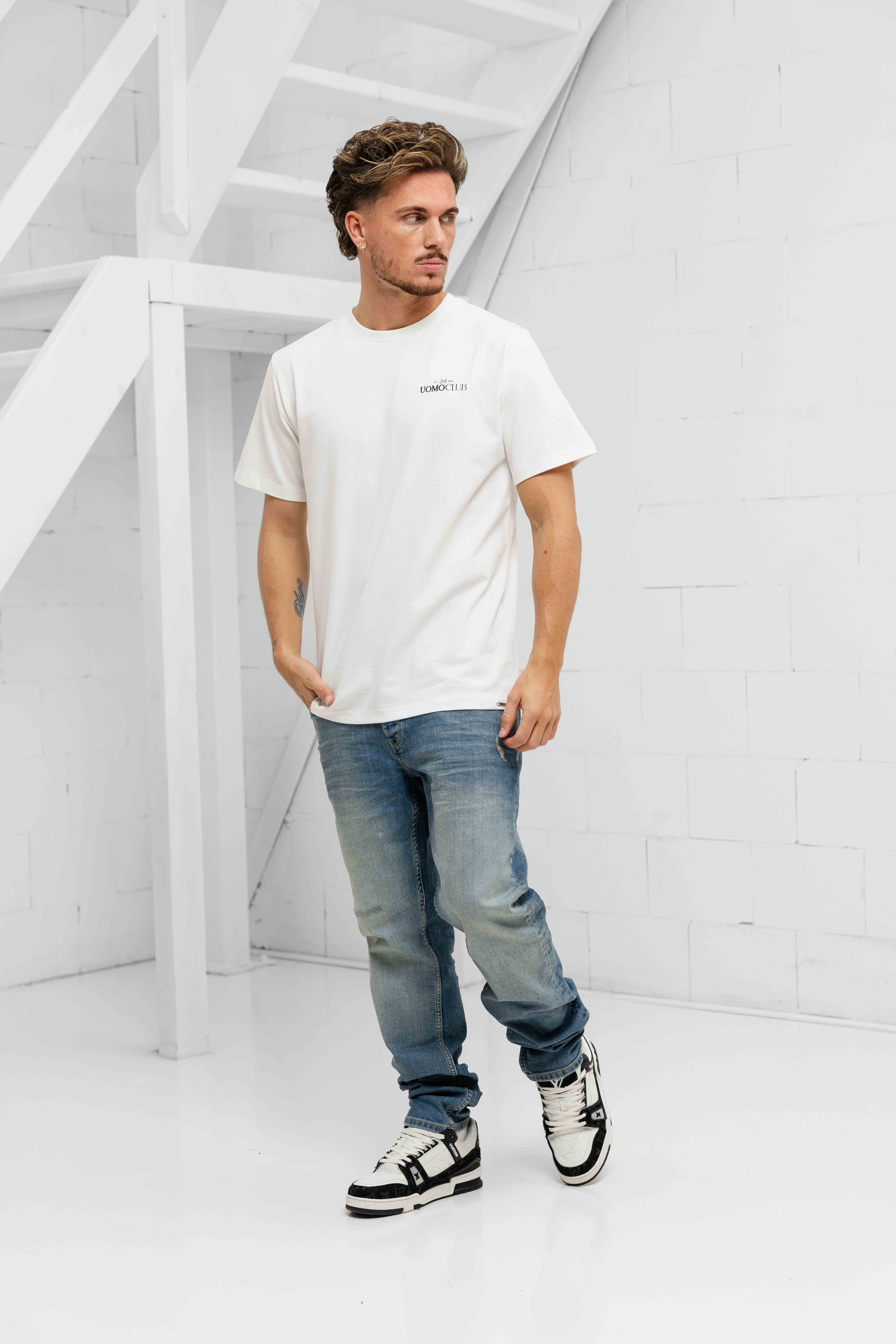 24 Uomo Club T-shirt Heren Off-White