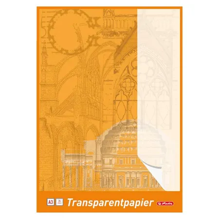 Herlitz Transparentpapierblock DIN A3, 25 Blatt, 65 gqm