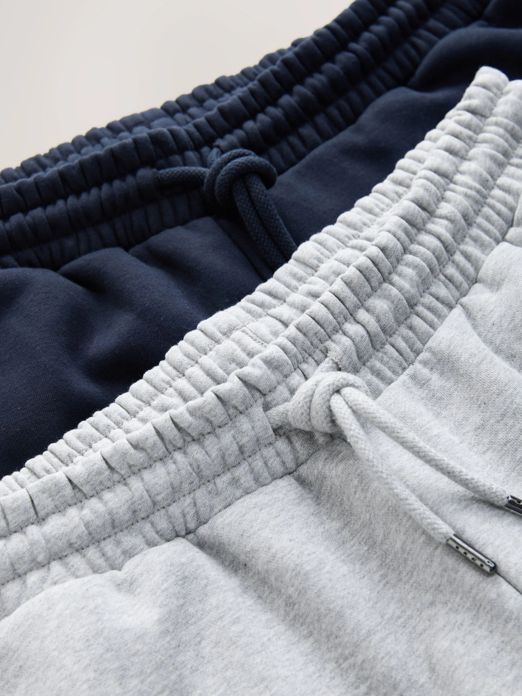 Grijs gemêleerd/marineblauw - Straight Fit Cotton Rich Jersey Joggers 2 Pack