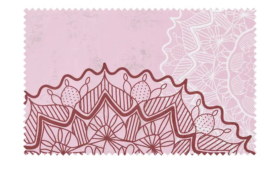 Satin Bettwäsche Ornament rosé