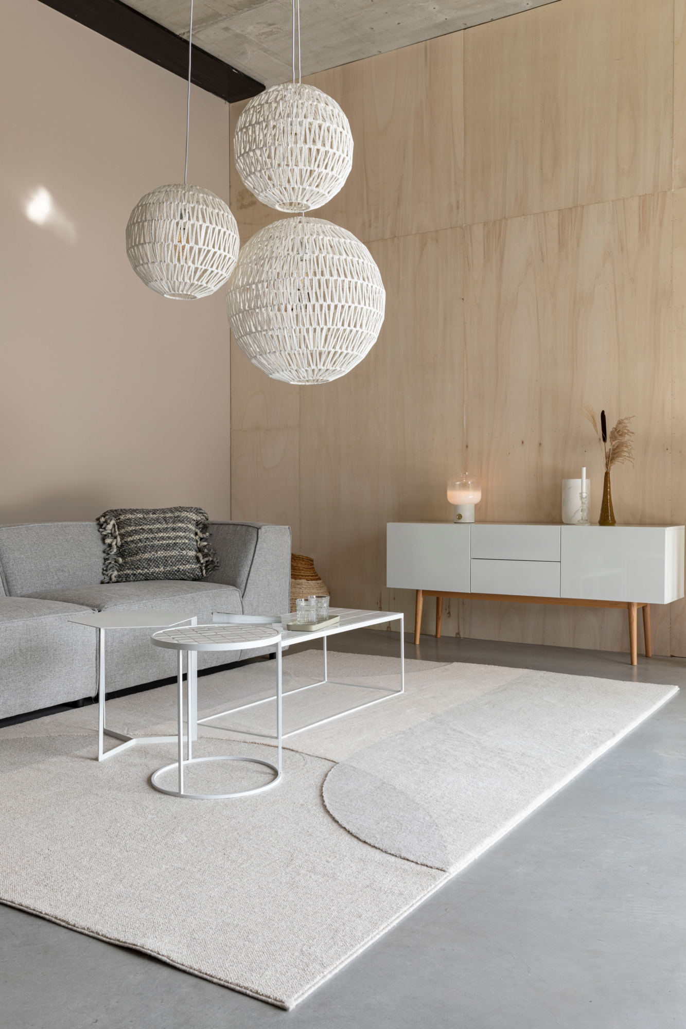 Vloerkleed Dream 160x230 cm naturel/roze