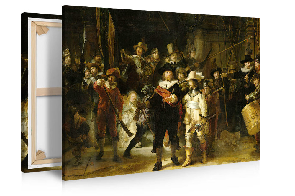 Canvas schilderij De Nachtwacht 60 x 40 cm