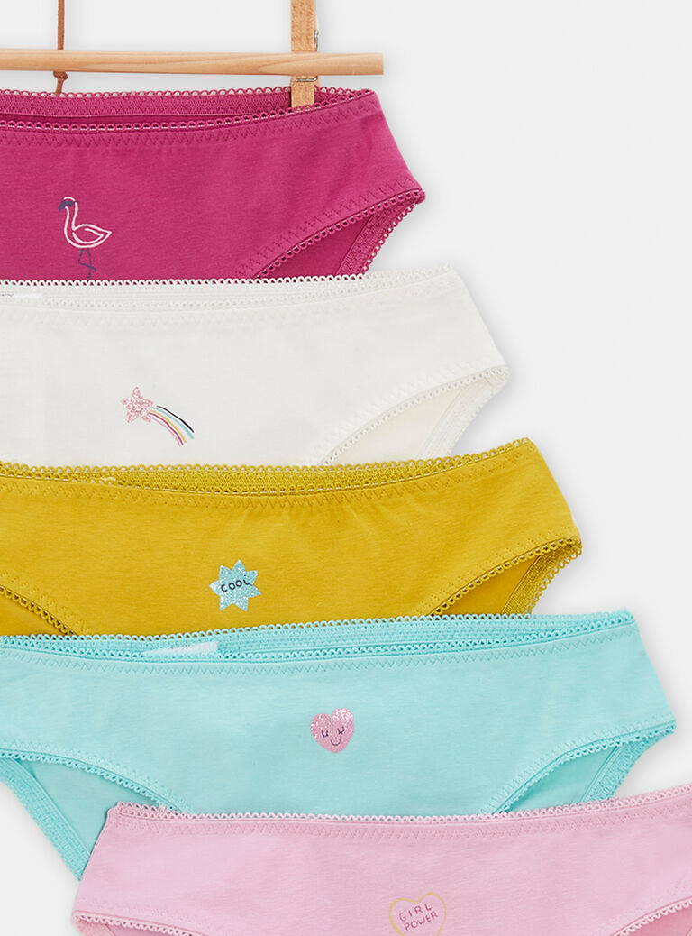 Lot de 5 culottes fantaisies pour fille