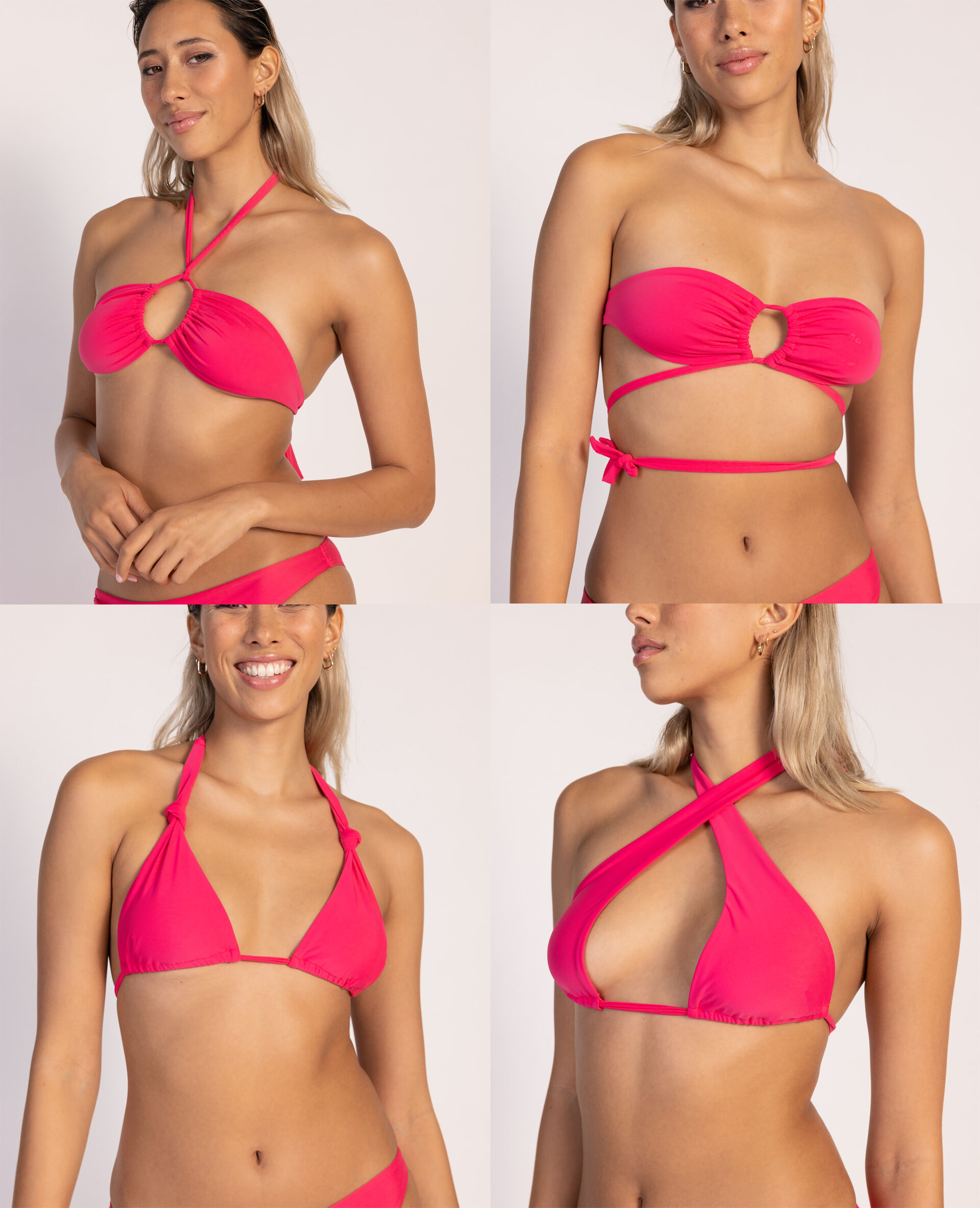 Haut de maillot triangle 8 positions - Bleu